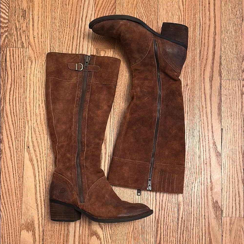 Born Brown Leather Knee-High Boots sz 7
